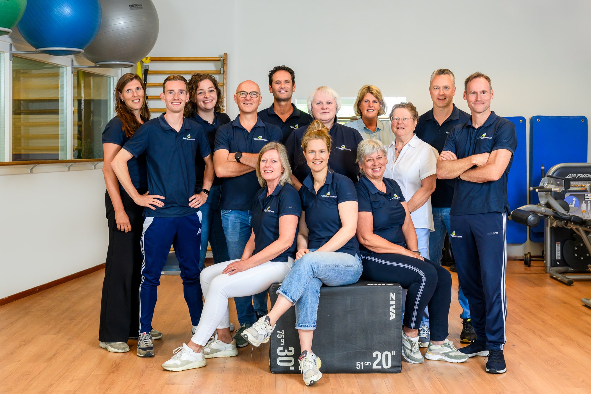 Groepsfoto van het team van Fysio Oosterbeek
